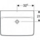 Geberit Waschtisch RENOVA PLAN o Hahnloch ohne Überlauf 650x480mm weiß