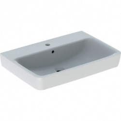 Lavabo Geberit RENOVA PLAN avec trou pour robinetterie avec trop-plein 700x480mm blanc