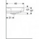 Lavabo Geberit RENOVA PLAN avec trou pour robinetterie avec trop-plein 700x480mm blanc
