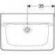 Geberit Waschtisch RENOVA PLAN o Hahnloch mit Überlauf 700x480mm weiß