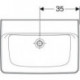 Geberit Waschtisch RENOVA PLAN o HL ohne Überlauf 700x480mm weiß KT
