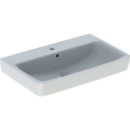 Geberit Waschtisch RENOVA PLAN mit Hahnloch mit Überlauf 750x480mm weiß
