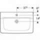 Geberit Waschtisch RENOVA PLAN m Hahnloch ohne Überlauf 750x480mm weiß