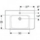 Geberit Waschtisch RENOVA PLAN 750x480mm m Abl. m HL o Überlauf weiß KT