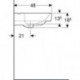 Geberit Waschtisch RENOVA PLAN 750x480mm m Abl. m HL o Überlauf weiß KT