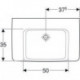 Geberit Waschtisch RENOVA PLAN 750x480mm m Abl. o HL ohne Überlauf weiß