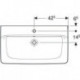 Geberit Waschtisch RENOVA PLAN m HL mit Überlauf 850x480mm weiß KT