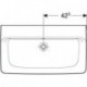 Geberit Waschtisch RENOVA PLAN o Hahnloch mit Überlauf 850x480mm weiß