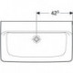 Geberit Waschtisch RENOVA PLAN o HL ohne Überlauf 850x480mm weiß KT