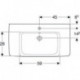 Geberit Waschtisch RENOVA PLAN 900x480mm m Abl. m HL mit Überlauf weiß