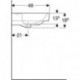 Geberit Waschtisch RENOVA PLAN 900x480mm m Abl. m HL ohne Überlauf weiß