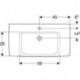 Geberit Waschtisch RENOVA PLAN 900x480mm m Abl. m HL ohne Überlauf weiß