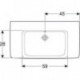 Geberit Waschtisch RENOVA PLAN 900x480mm m Abl. o HL mit Überlauf weiß