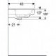 Geberit Waschtisch RENOVA PLAN 900x480mm m Abl. o HL m Überlauf weiß KT