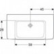 Geberit Waschtisch RENOVA PLAN 900x480mm m Abl. o HL ohne Überlauf weiß