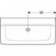 Geberit Waschtisch RENOVA PLAN o HL mit Überlauf 1000x480mm weiß KT