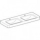 Geberit Doppelwaschtisch RENOVA PLAN 1300x480mm m HL ohne Überlauf weiß KT