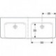 Geberit Doppelwaschtisch RENOVA PLAN 1300x480mm o Hahnloch mit Überlauf weiß