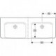 Geberit Doppelwaschtisch RENOVA PLAN 1300x480mm o HL ohne Überlauf weiß KT