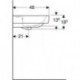 Geberit Aufsatzwaschtisch RENOVA PLAN m HL mit Überlauf 750x480mm weiß KT