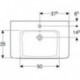 Geberit Aufsatzwaschtisch RENOVA PLAN m Abl. m HL mit Überlauf 750x480mm weiß