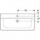 Geberit Aufsatzwaschtisch RENOVA PLAN m Hahnloch mit Überlauf 1000x480mm weiß