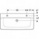 Geberit Aufsatzwaschtisch RENOVA PLAN 1000x480mm m HL li u re m Überlauf weiß