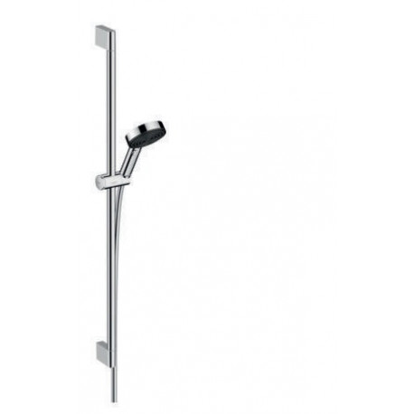 Pommeau de douche avec tuyau 900mm et support réglable avec 3 types de jets Relaxation Chromé hansgrohe Pulsify Select S