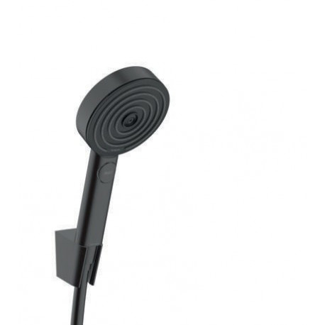 Ensemble de douche HG PULSIFY SELECT 105 3jet Flexible de douche détente. 1,25 m noir mat