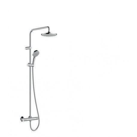 Set de douche Handgrohe Showerpipe VERNIS Blend 200 1jet avec thermostatique de douche chrome