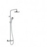 Set de douche Handgrohe Showerpipe VERNIS Blend 200 1jet avec thermostatique de douche chrome
