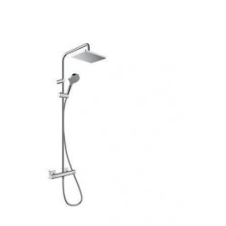 Set de douche Handgrohe Showerpipe VERNIS Shape 230 1jet avec thermostatique de douche chrome