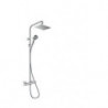 Set de douche Handgrohe Showerpipe VERNIS Shape 230 1jet avec thermostatique de douche chrome