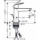 HG Einhebel-Waschtischmischer 110 LOGIS m Zugst-Ablaufgarn. G 1 1/4Zoll chrom