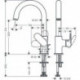 Mitigeur de lavabo hansgrohe Vernis Blend 200 avec tirette et vidage synthétique, chromé, 71554000