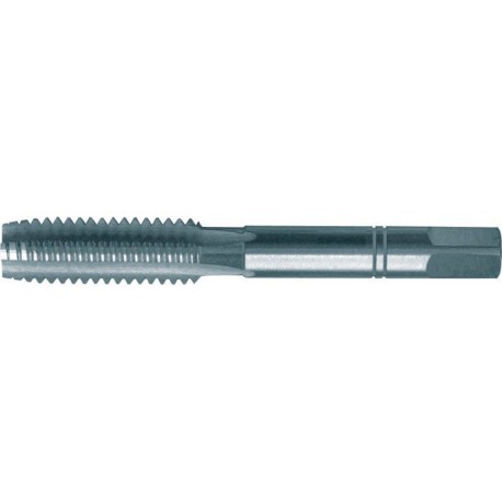Tarauds à main, filetage métrique ISO, intermédiaire n° 2, Filetage : M2, Pas 0,40 mm, Long. totale 36 mm, queue Ø 2,8 mm, Carré de la queue : 2,1 mm,