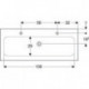 GE iCon Light Möbelwaschtisch 120x48cm zwei Hahnlöcher. o. Überlauf. weiß