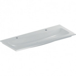 GE iCon Light Möbelwaschtisch 120x48cm zwei Hahnlöcher. o. Ül.. weiß. KeraTect