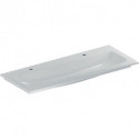 GE iCon Light Möbelwaschtisch 120x48cm zwei Hahnlöcher. o. Ül.. weiß. KeraTect