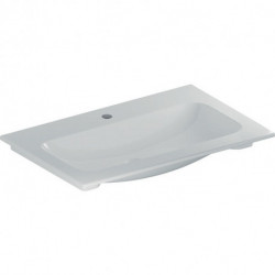 GE iCon Light Möbelwaschtisch 75x48cm mit Hahnloch. ohne Überlauf. weiß