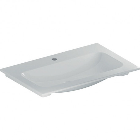 GE iCon Light Möbelwaschtisch 75x48cm mit Hahnloch. ohne Überlauf. weiß
