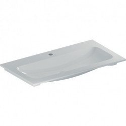 GE iCon Light Möbelwaschtisch 90x48cm mit Hahnloch. ohne Ül.. weiß. KeraTect