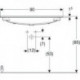 GE iCon Light Möbelwaschtisch 90x48cm mit Hahnloch. ohne Ül.. weiß. KeraTect