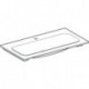 GE iCon Light Möbelwaschtisch 90x48cm mit Hahnloch. ohne Ül.. weiß. KeraTect