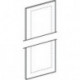 GE Tür mit Spiegel ohne Griff. weiß Smyle Square Seitenschrank. B: 36cm
