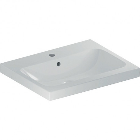 Geberit Aufsatzwaschtisch iCon Light 600x480mm m HL mit Überlauf weiß KT