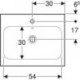 Geberit Aufsatzwaschtisch iCon Light 600x480mm m HL mit Überlauf weiß KT