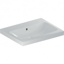 Geberit Aufsatzwaschtisch iCon Light 600x480mm o HL mit Überlauf weiß KT