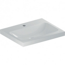 Geberit Aufsatzwaschtisch iCon Light 600x480mm m HL ohne Überlauf weiß KT