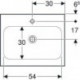 Geberit Aufsatzwaschtisch iCon Light 600x480mm m HL ohne Überlauf weiß KT